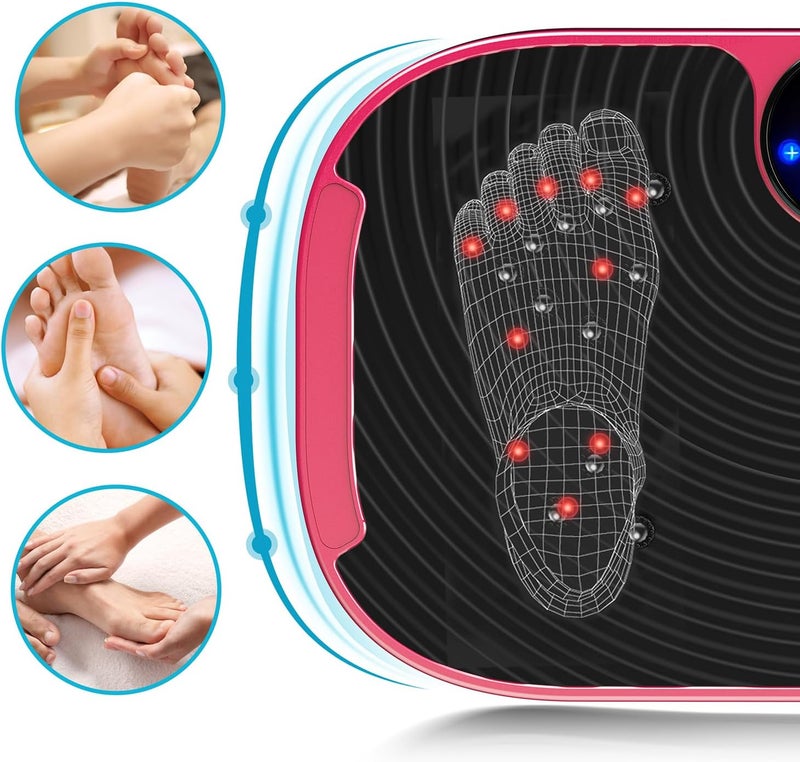 AXV Vibration Plate Exercise Machine Whole Body Workout Vibrate Fitness Platform Lymphatic Drainage Machine for Weight Loss Shaping Toning Wellness Home Gyms Workout - Image 4
